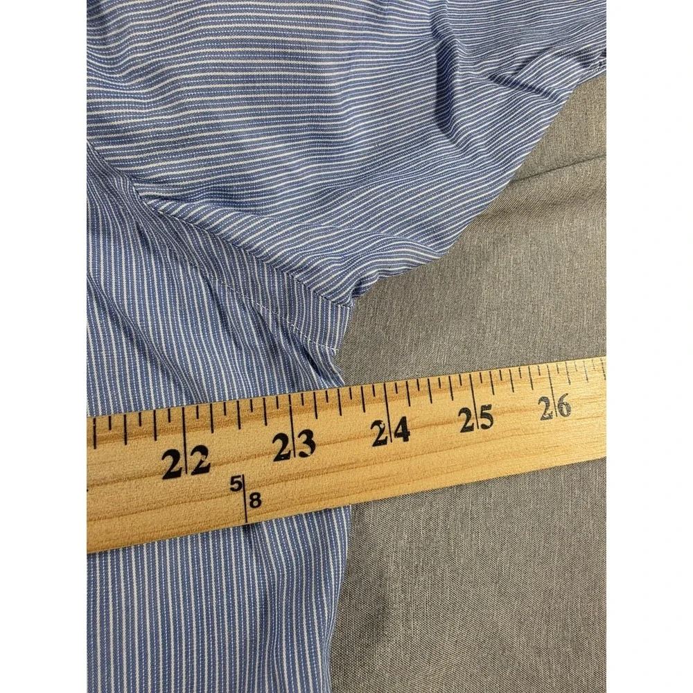Polo Ralph Lauren‎ Estate Striped Work Dress Shirt 15.5 34/35 Blue White